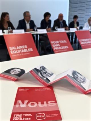 conférence de presse du Parti socialiste neuchâtelois du 21 août 2015 Ancienne Poste, Le Locle